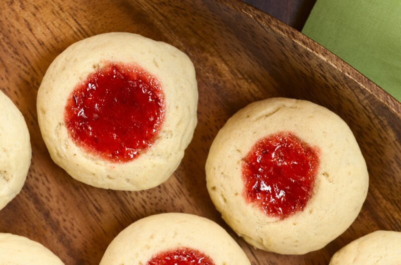 Giada Cherry Almond Thumbprint Cookies