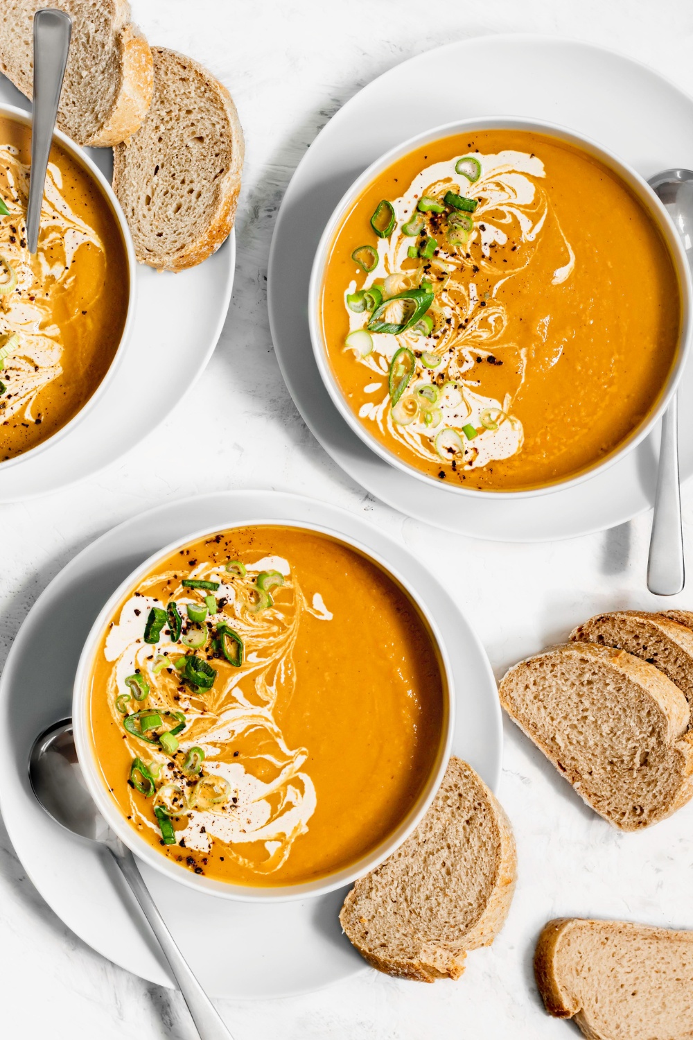 Giada Butternut Squash Soup with Fontina Cheese Crostini