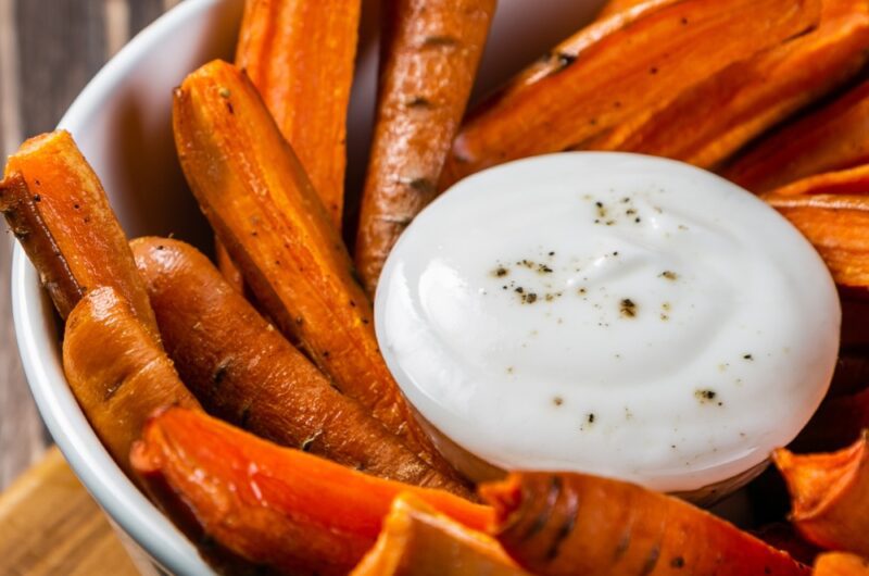 Giada Carrot Fries With Lemon-mint Dip Recipe