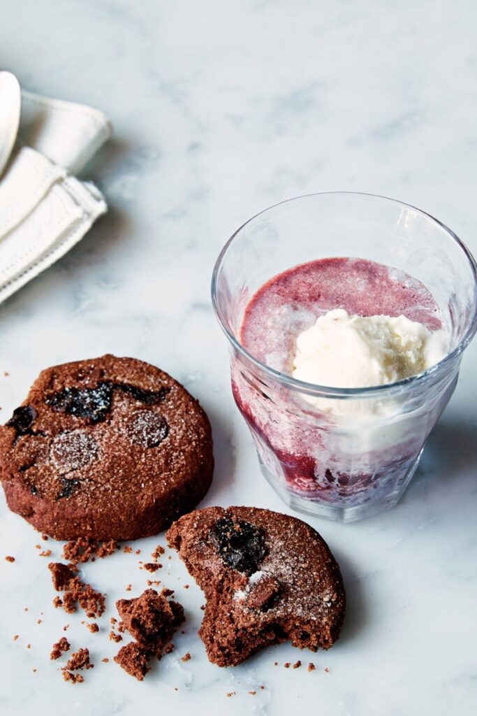 Giada Chocolate Cherry Shortbread Cookies