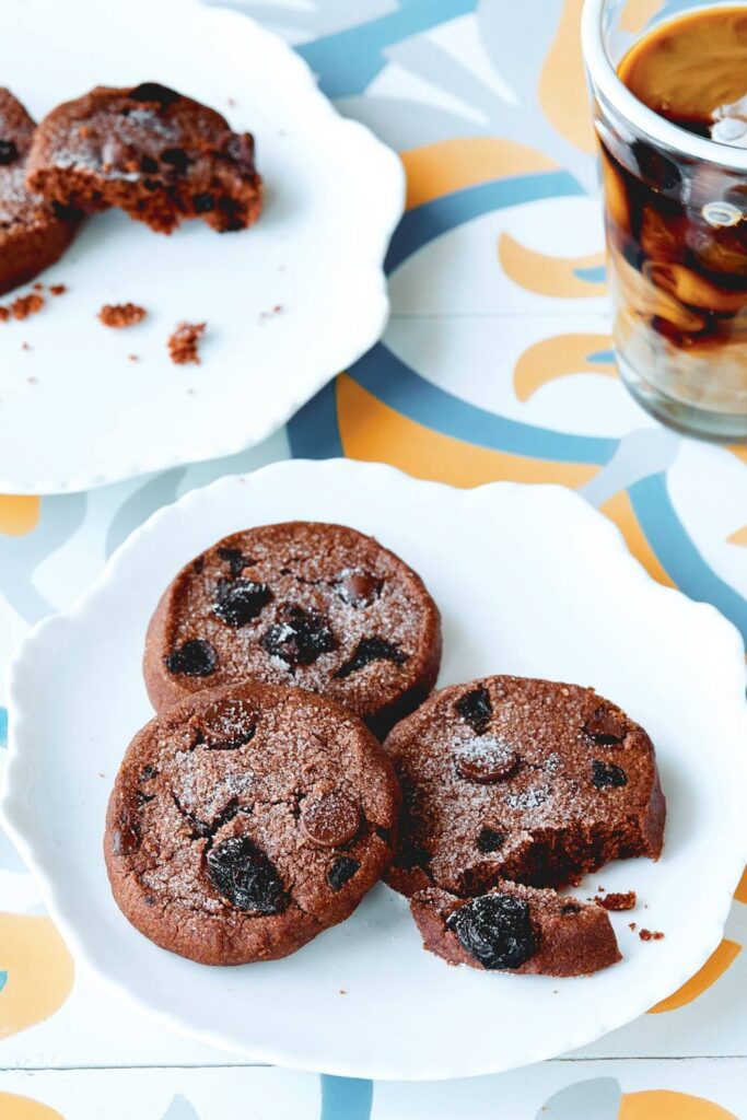 Giada Chocolate Cherry Shortbread Cookies