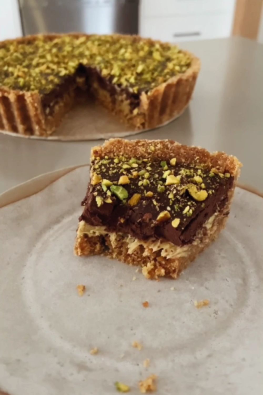 Giada Chocolate Pistachio Tart