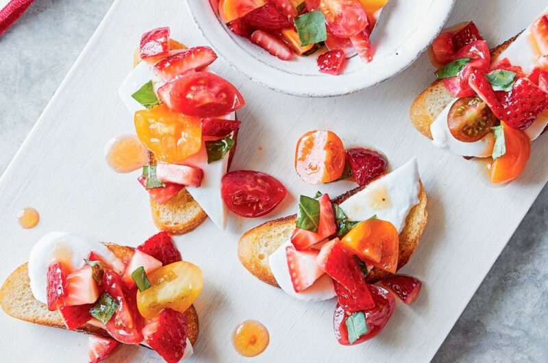 Giada Mozzarella and Strawberry Bruschetta