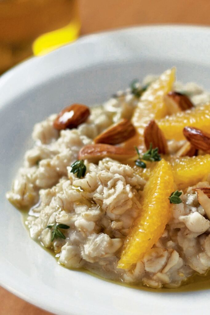 Giada Oatmeal With Olive Oil and Oranges