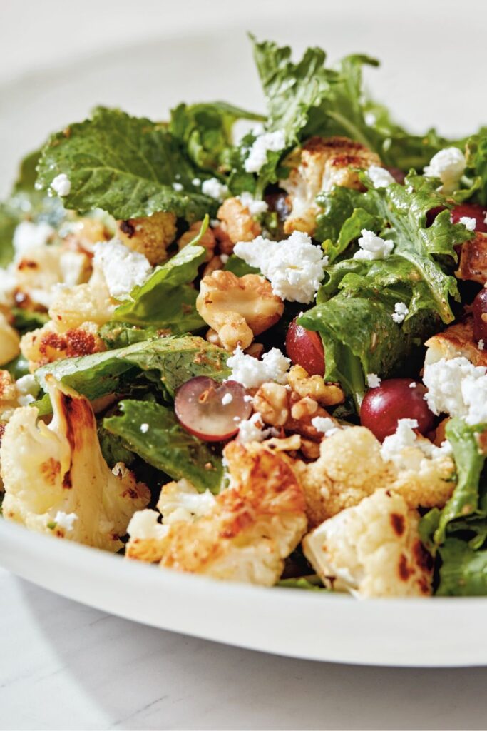 Giada Roasted Cauliflower and Baby Kale Salad