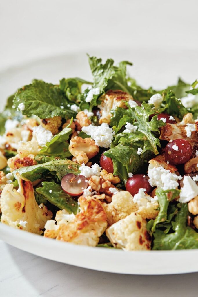 Giada Roasted Cauliflower and Baby Kale Salad