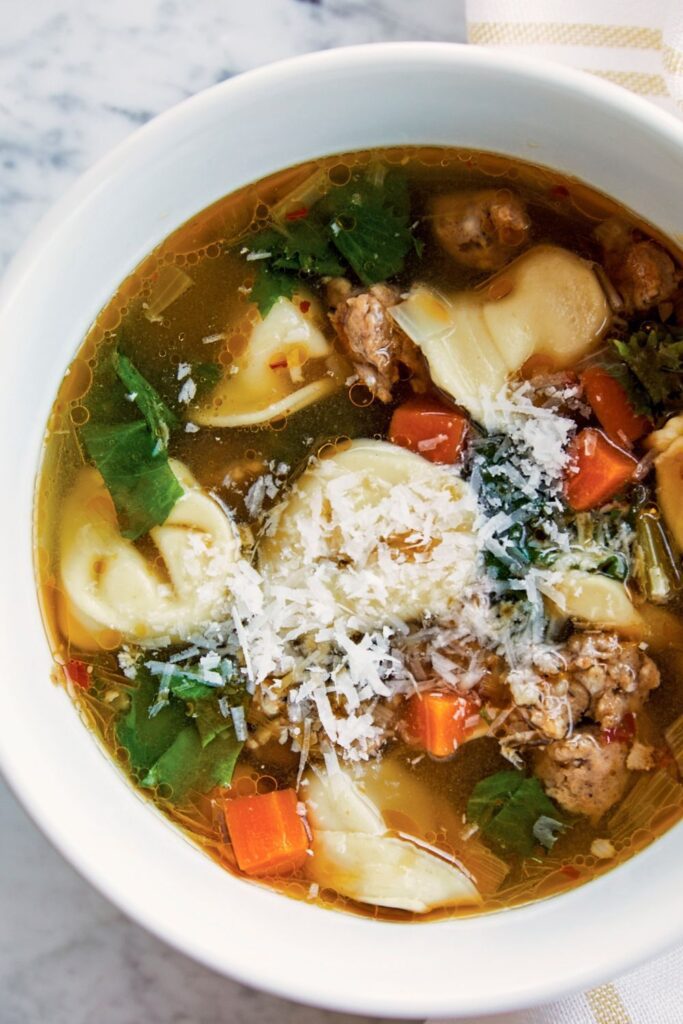 Giada Spicy Sausage and Escarole Soup