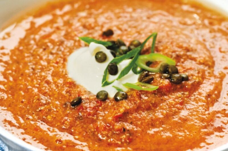 Giada Spicy Tomato and Lentil Gazpacho