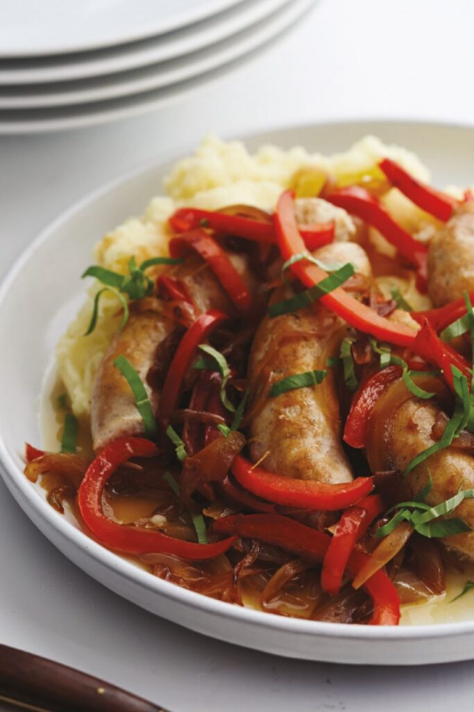 Giada Chicken Sausages and Mash