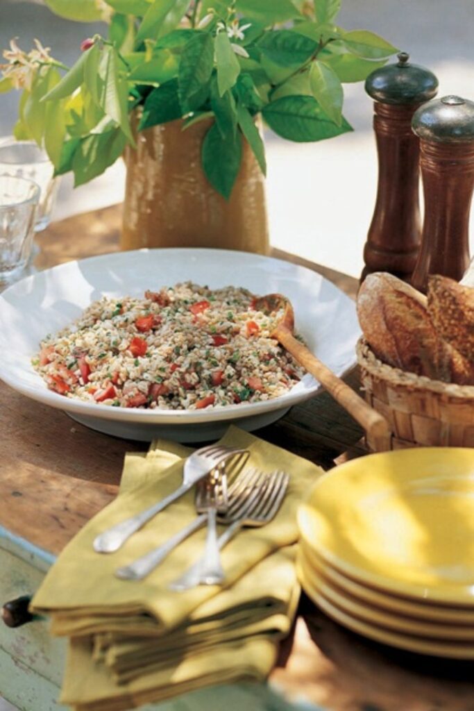 Giada Farro Salad With Tomatoes and Herbs