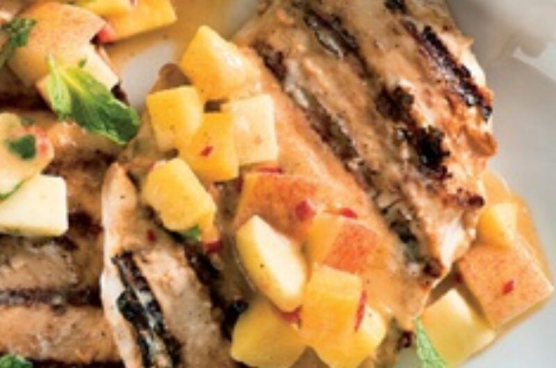 Giada Grilled Chicken Cutlets With Fresh Apple-mango Chutney