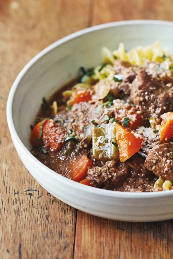 Giada Hazelnut Beef with Noodles