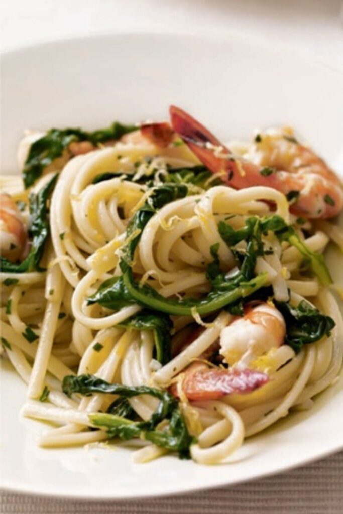 Giada Linguine with Shrimp and Lemon Oil