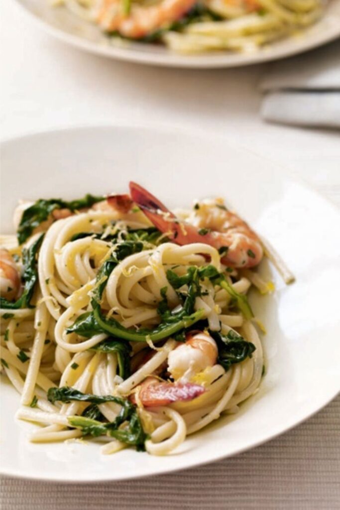 Giada Linguine with Shrimp and Lemon Oil