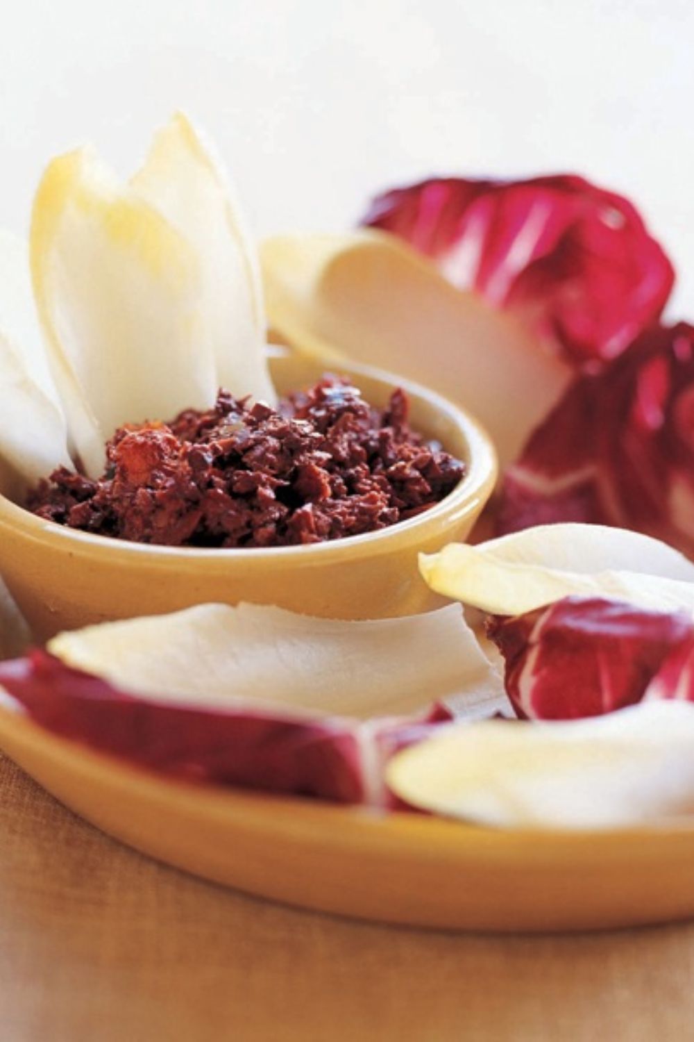 Giada Olive and Sun-dried Tomato Tapenade With Endive Leaves