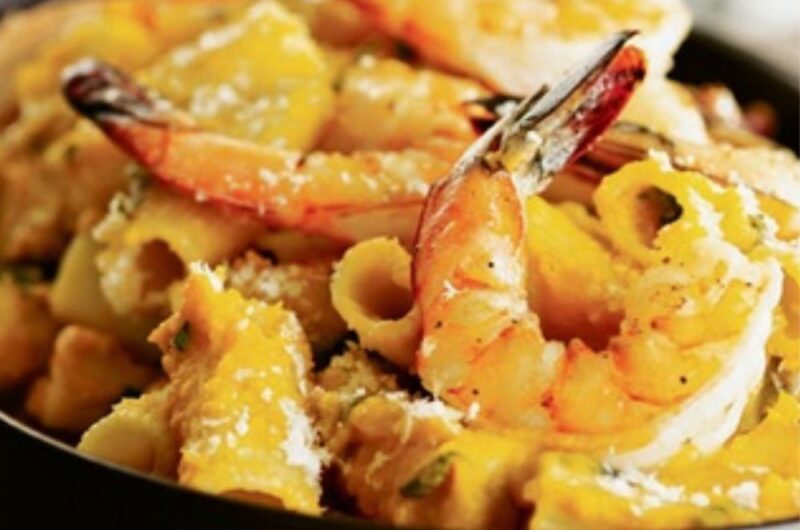 Giada Rigatoni with Squash and Prawns