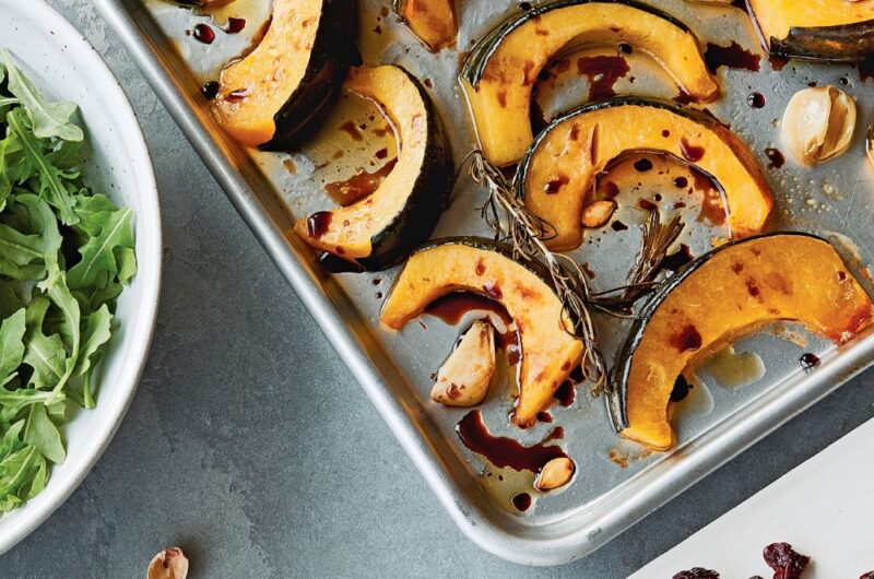 Giada Roasted Squash With Cherries and Pistachios