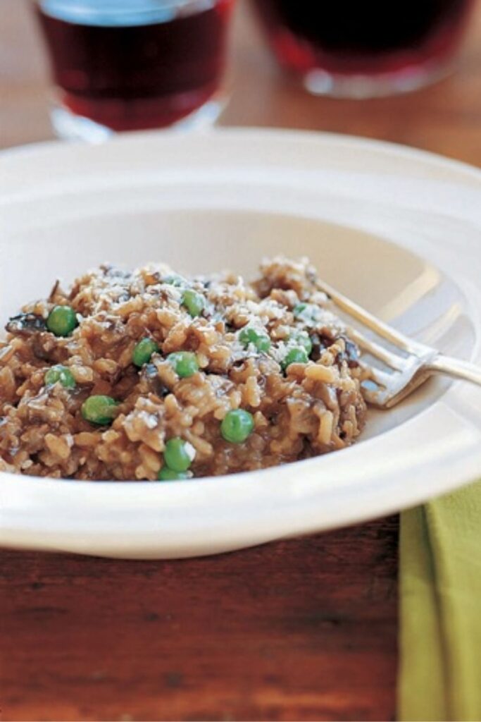 Giada Wild Mushroom Risotto With Peas