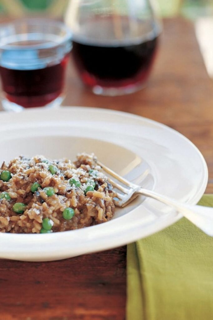 Giada Wild Mushroom Risotto With Peas