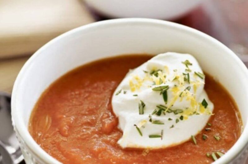 Giada Hearty Tomato Soup with Lemon and Rosemary