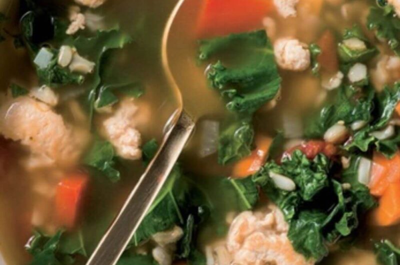 Giada Turkey, Kale, and Brown Rice Soup