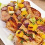 Giada Chile-Rubbed Pork Chops with Grilled Pineapple Salsa