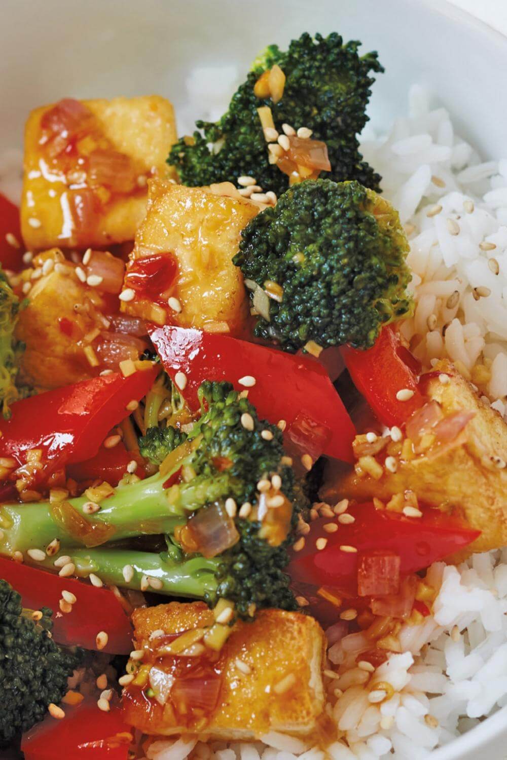 Giada Tofu with Broccoli and Sweet Chile Glaze