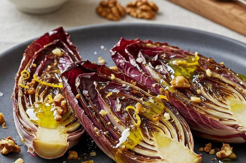 Giada grilled treviso with citrus bagna cauda