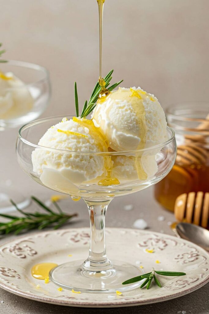 Giada Mascarpone Sorbetto With Rosemary Honey