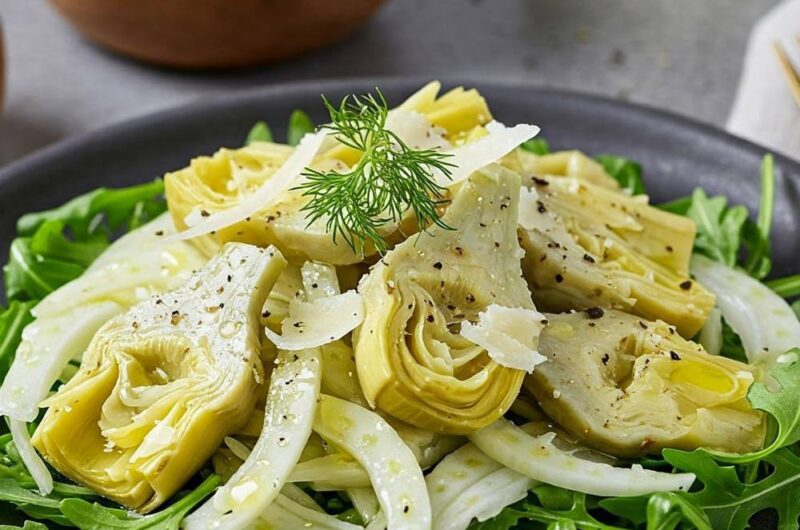 Giada shaved artichoke and fennel salad