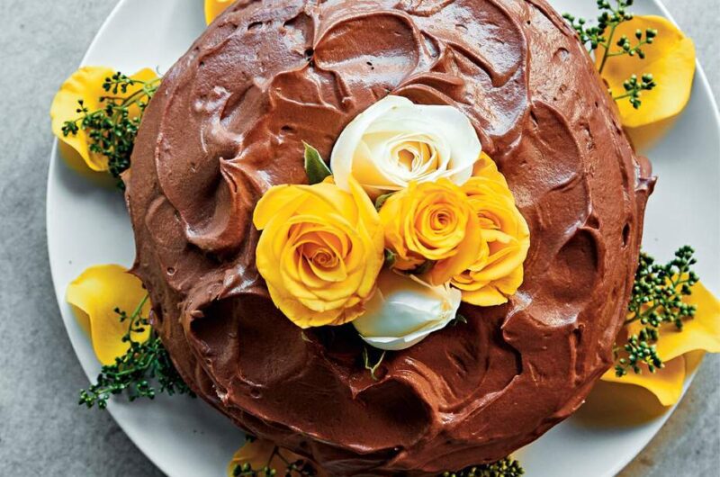 Giada Angel Food Cake With Chocolate-Hazelnut Frosting