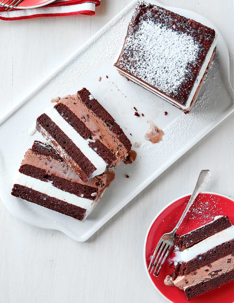 Giada Black And White Brownie Ice Cream Cake