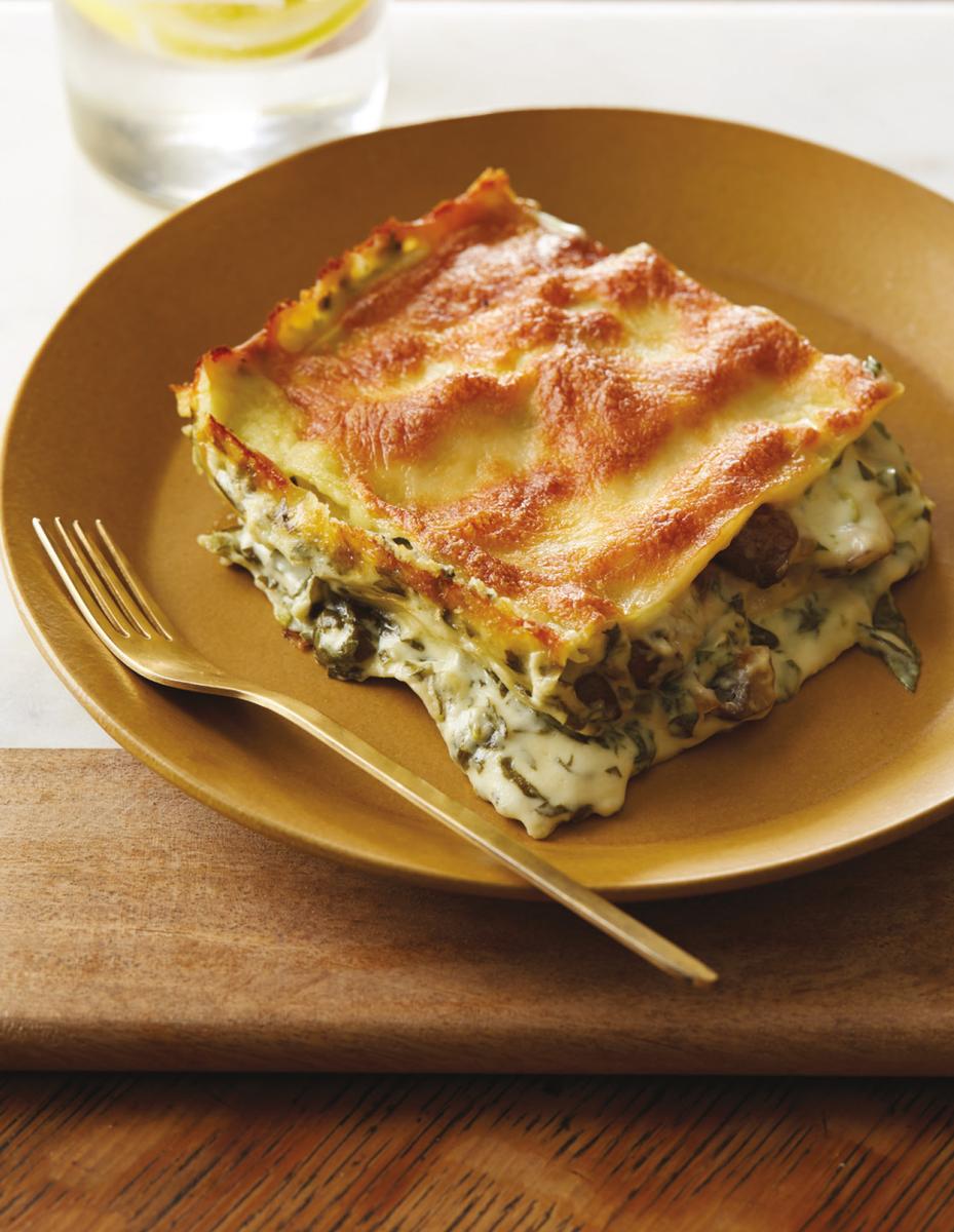 Giada Creamy Spinach and Mushroom Lasagna