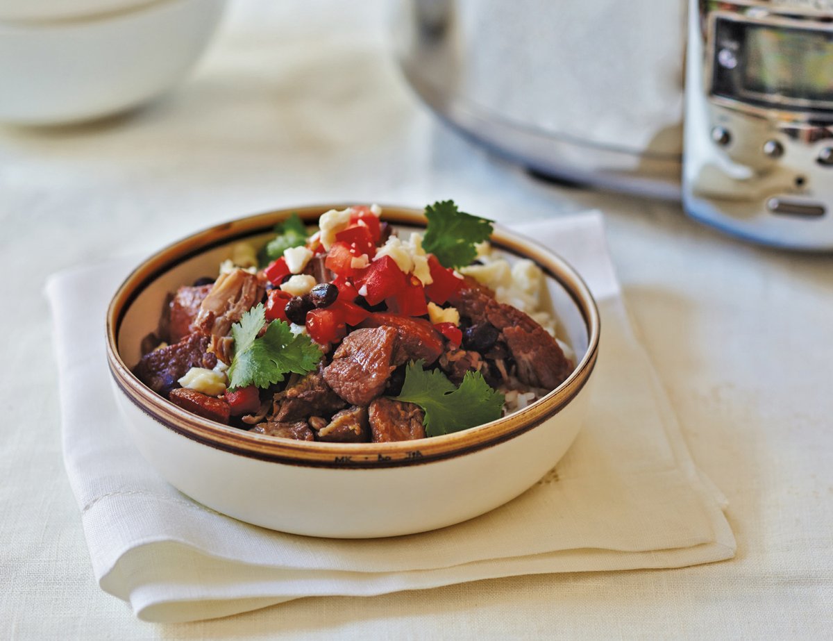 Giada Slow-Cooker Black Bean and Pork Stew