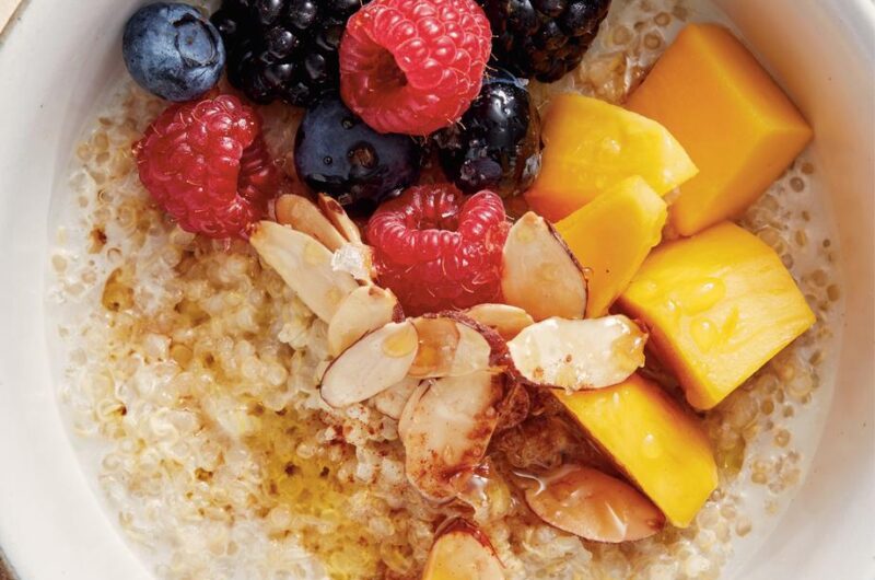 Giada warm quinoa “oatmeal”