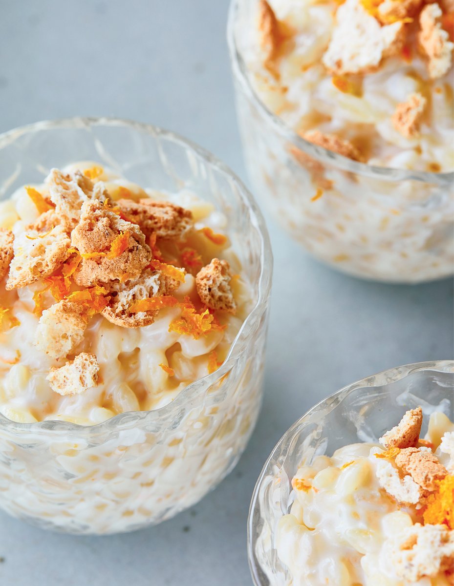 Giada White Chocolate Orzo Pudding