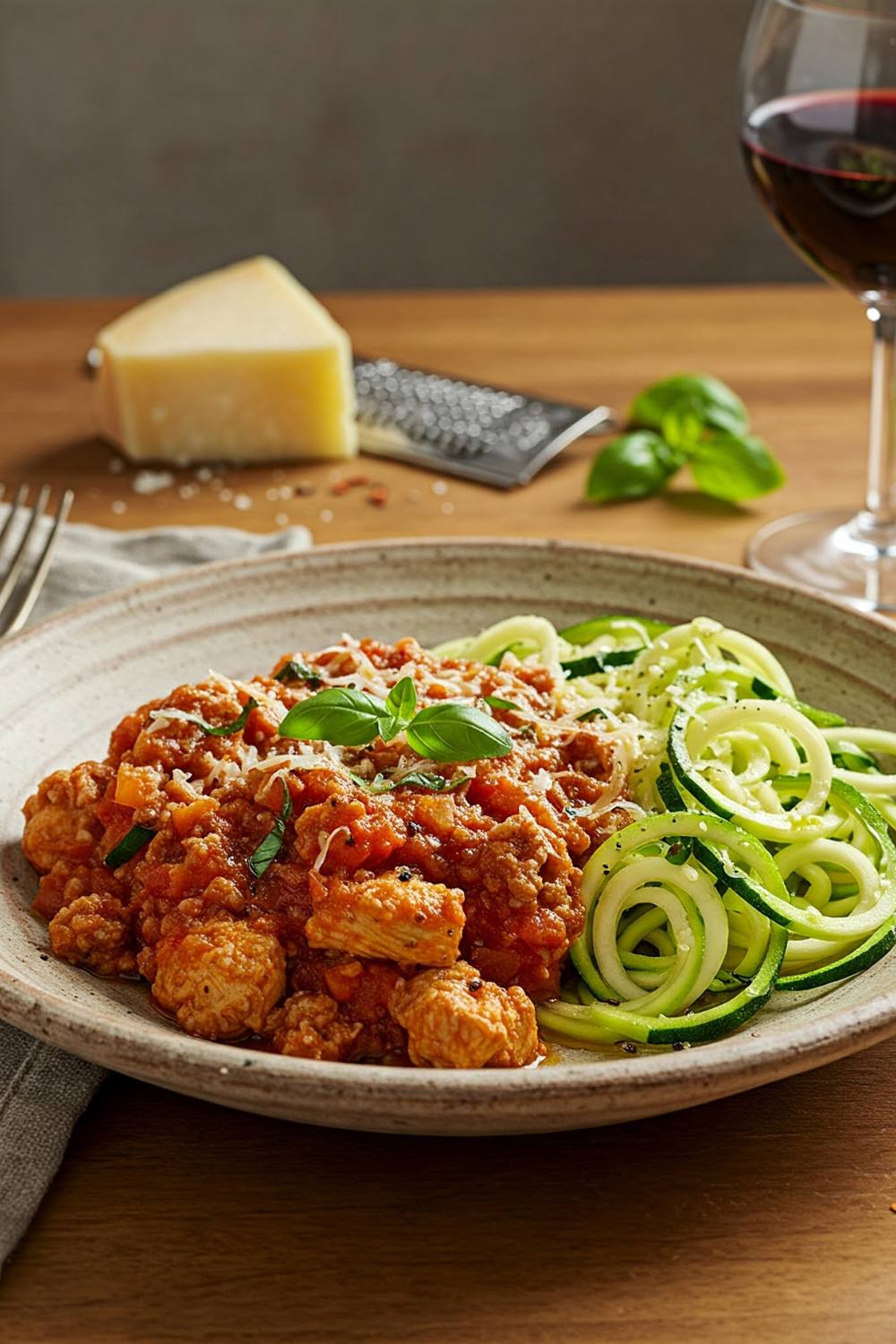 Giada Hearty Chicken Bolognese With Zucchini Noodles